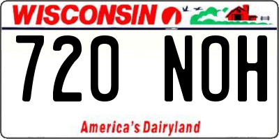 WI license plate 720NOH