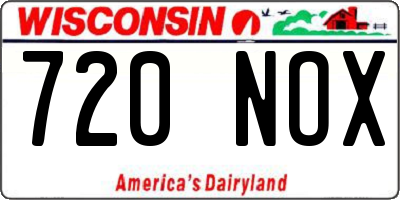 WI license plate 720NOX