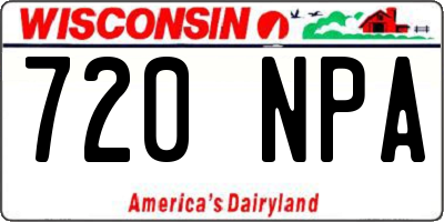 WI license plate 720NPA