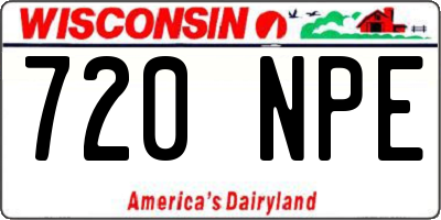 WI license plate 720NPE