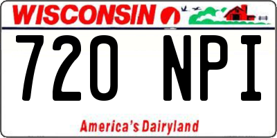 WI license plate 720NPI
