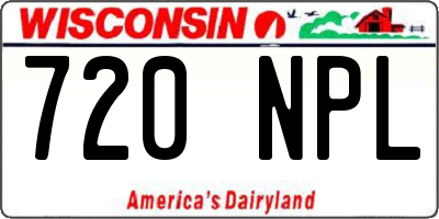 WI license plate 720NPL