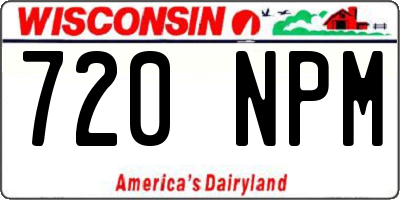 WI license plate 720NPM