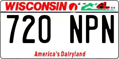 WI license plate 720NPN
