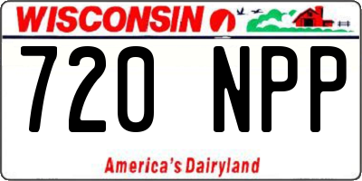 WI license plate 720NPP