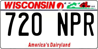 WI license plate 720NPR