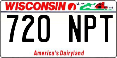 WI license plate 720NPT