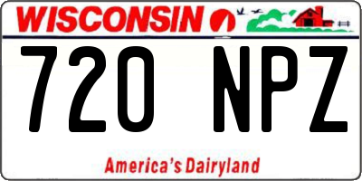 WI license plate 720NPZ
