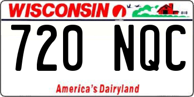 WI license plate 720NQC