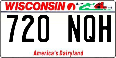 WI license plate 720NQH
