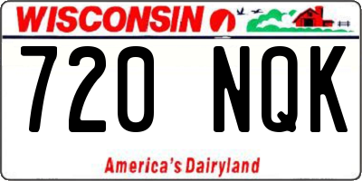 WI license plate 720NQK