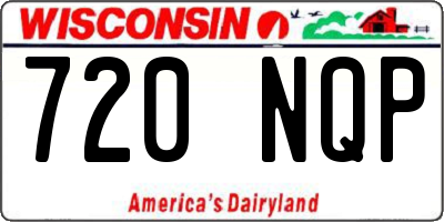 WI license plate 720NQP