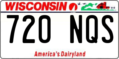 WI license plate 720NQS
