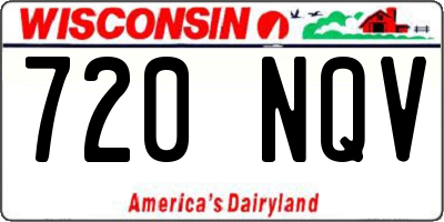 WI license plate 720NQV