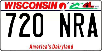 WI license plate 720NRA