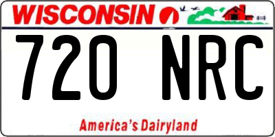 WI license plate 720NRC