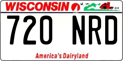 WI license plate 720NRD