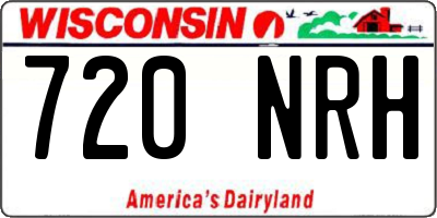 WI license plate 720NRH