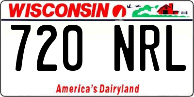 WI license plate 720NRL