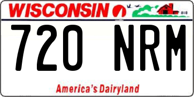 WI license plate 720NRM