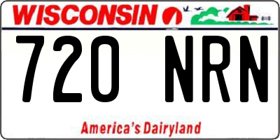 WI license plate 720NRN