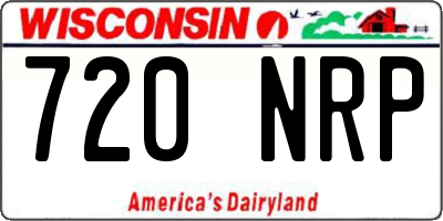WI license plate 720NRP
