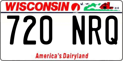 WI license plate 720NRQ