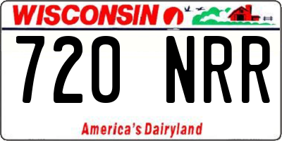 WI license plate 720NRR