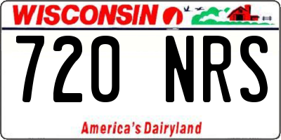 WI license plate 720NRS