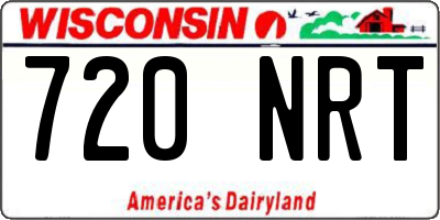 WI license plate 720NRT