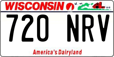 WI license plate 720NRV