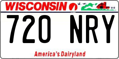 WI license plate 720NRY