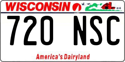 WI license plate 720NSC