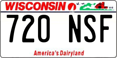 WI license plate 720NSF