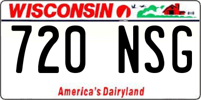 WI license plate 720NSG