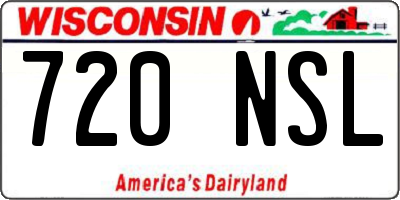 WI license plate 720NSL