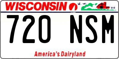 WI license plate 720NSM