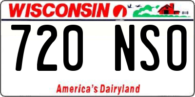 WI license plate 720NSO