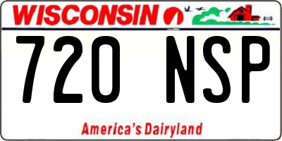 WI license plate 720NSP