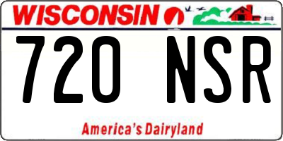WI license plate 720NSR