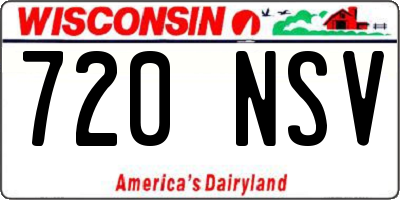WI license plate 720NSV