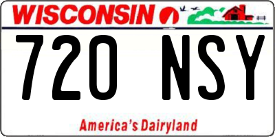 WI license plate 720NSY