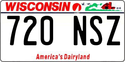 WI license plate 720NSZ