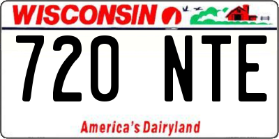 WI license plate 720NTE