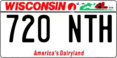 WI license plate 720NTH