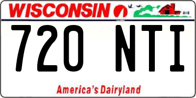 WI license plate 720NTI