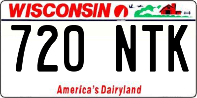 WI license plate 720NTK