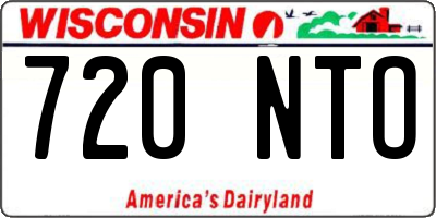 WI license plate 720NTO