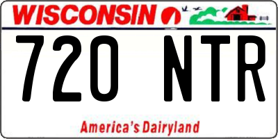 WI license plate 720NTR