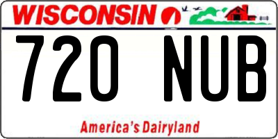 WI license plate 720NUB